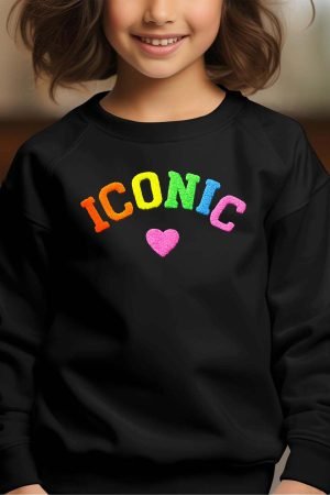 Sweat Col Rond Fille en Gros | Iconic color