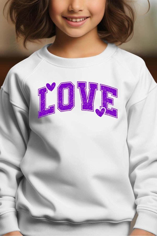 Sweat Col Rond Fille en Gros | Love 26