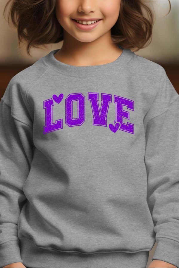 Sweat Col Rond Fille en Gros | Love 26