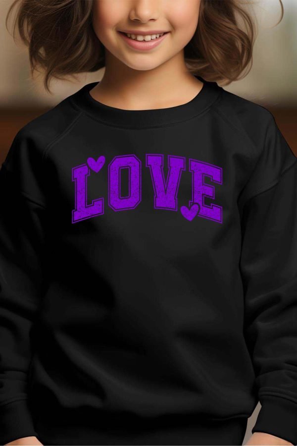 Sweat Col Rond Fille en Gros | Love 26
