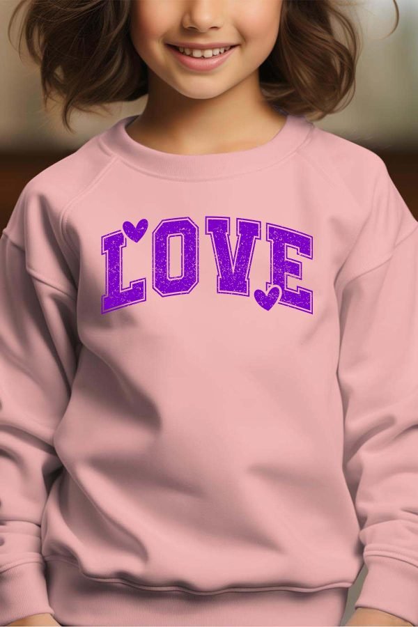 Sweat Col Rond Fille en Gros | Love 26