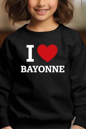 Sweat Col Rond Fille en Gros | I love Bayonne