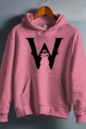 Majuscule Wednesday – Sweat capuche – Rose