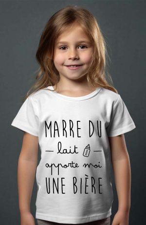 T-shirt Fille en Gros | Marre du lait apporte moi une bière