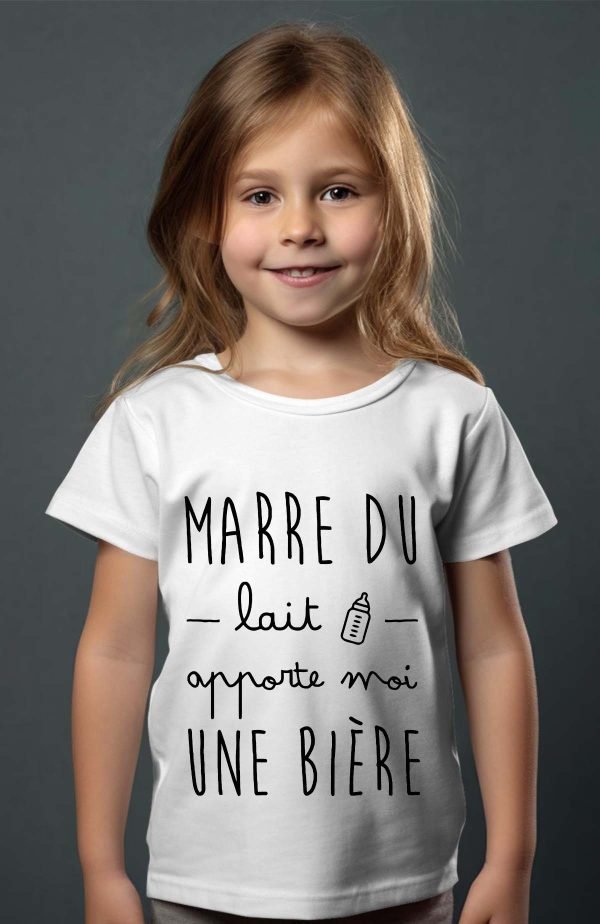 T-shirt Fille en Gros | Marre du lait apporte moi une bière