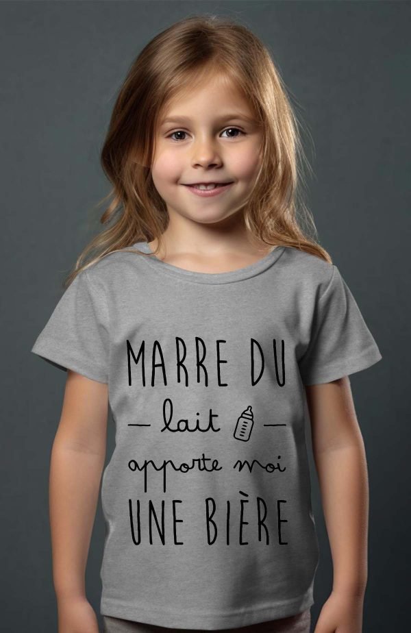T-shirt Fille en Gros | Marre du lait apporte moi une bière