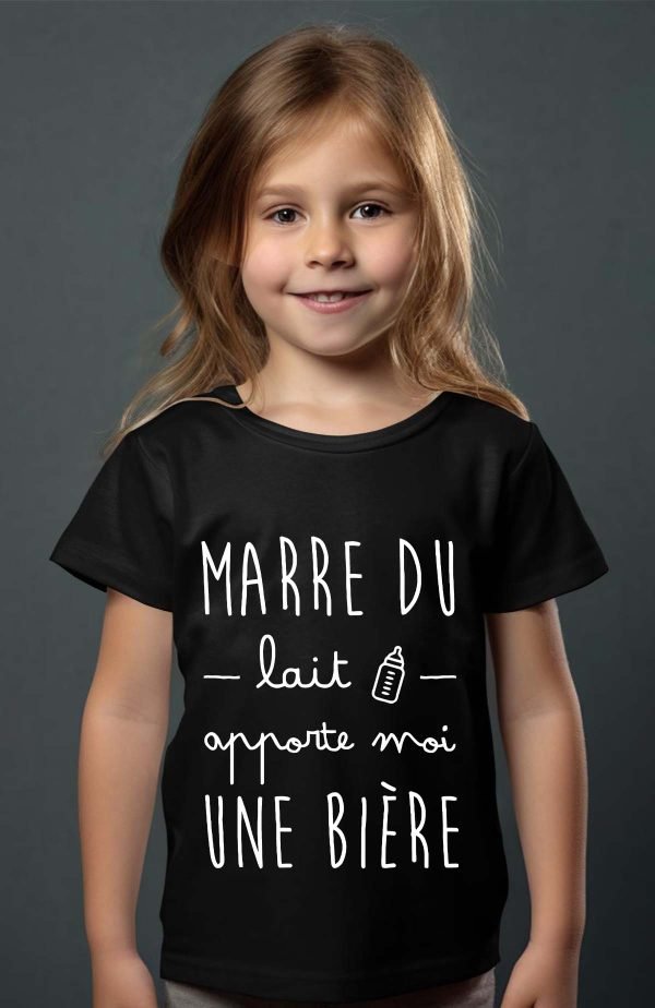 T-shirt Fille en Gros | Marre du lait apporte moi une bière