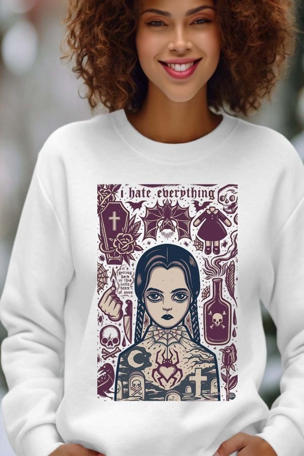 Sweat Col Rond Femme en Gros | Mercredi Hate