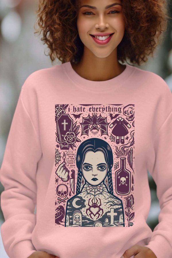 Sweat Col Rond Femme en Gros | Mercredi Hate