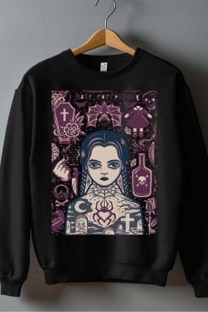 Sweat Col Rond Fille en Gros | Mercredi Hate