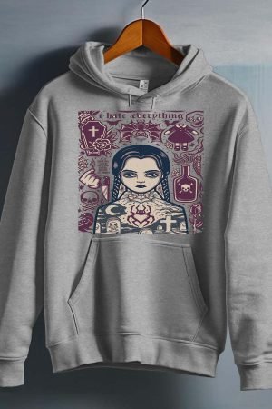 Sweat Capuche Fille en Gros | Mercredi Hate