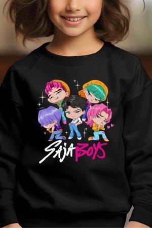 Sweat Col Rond Fille en Gros | Mini Saja Boys