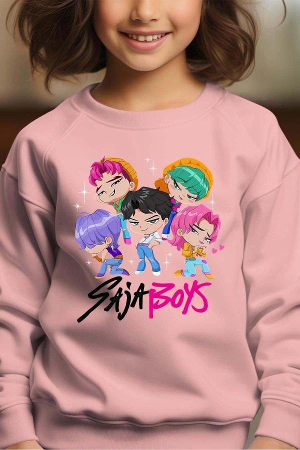 Sweat Col Rond Fille en Gros | Mini Saja Boys