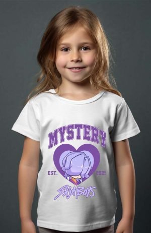 Mystery coeur Saja – Tshirt Fille – Blanc