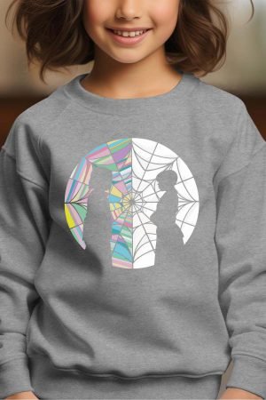 Ombre cathé – Sweat Col Rond Fille – Gris