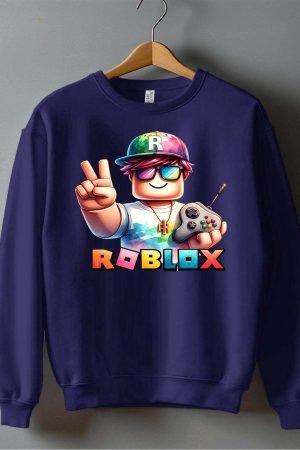 ROB PEACE – Sweat Col Rond Garçon – Marine