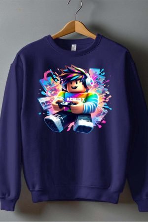 Rob multiscreen – Sweat Col Rond Garçon – Marine