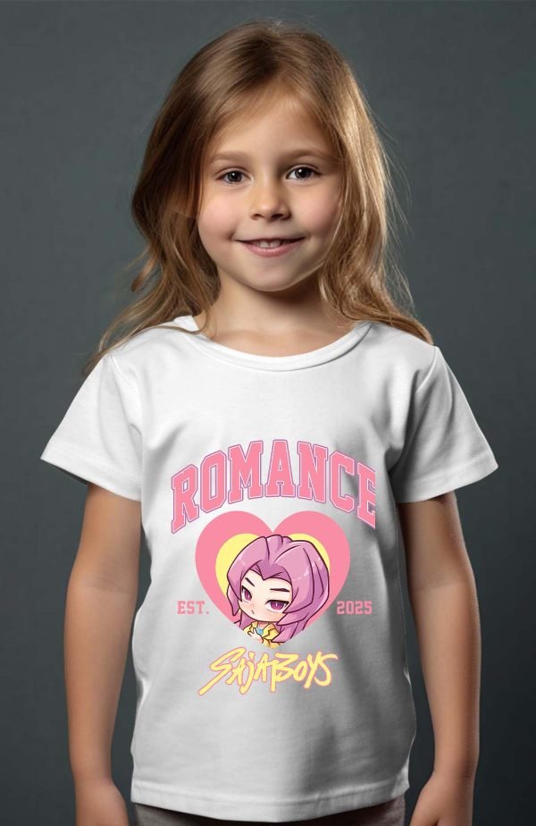 T-shirt Fille en Gros | Romance coeur Saja
