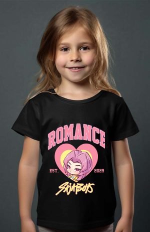 T-shirt Fille en Gros | Romance coeur Saja