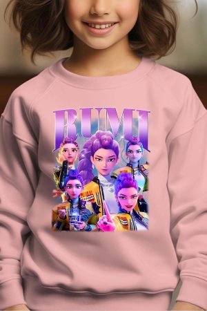 Rumi Bootleg – Sweat Col Rond Fille – Rose