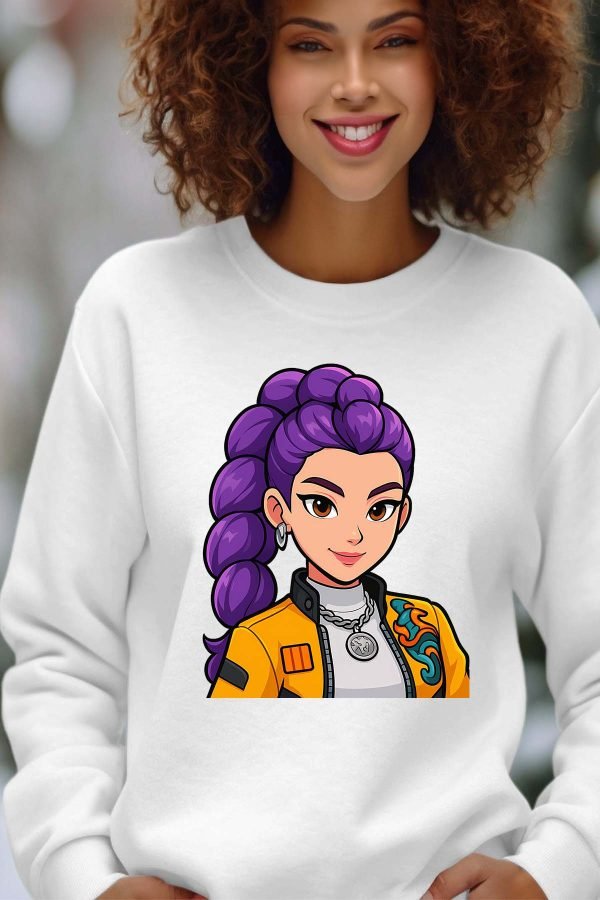 Sweat Col Rond Femme en Gros | Rumi cartoon