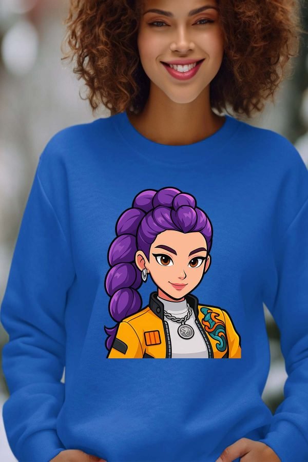 Sweat Col Rond Femme en Gros | Rumi cartoon