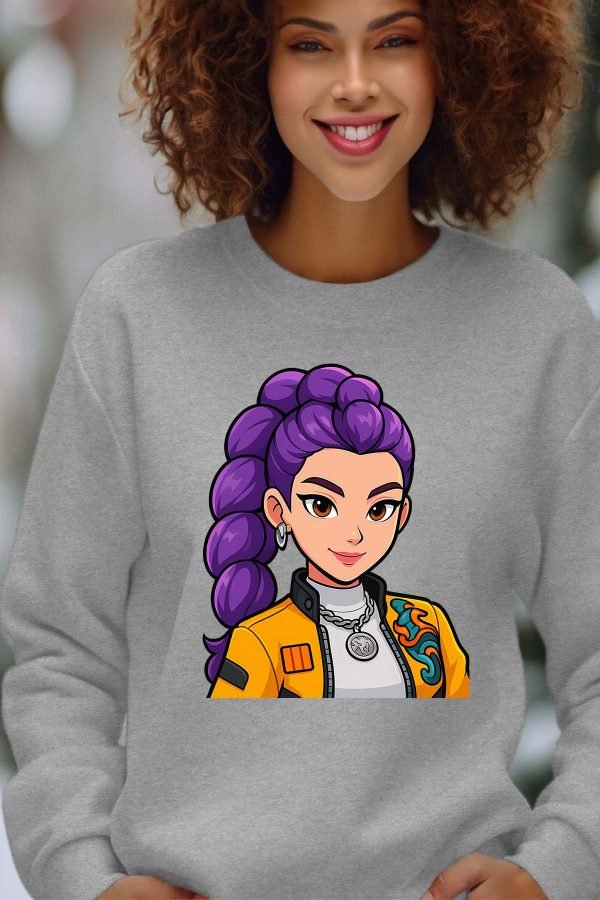 Sweat Col Rond Femme en Gros | Rumi cartoon