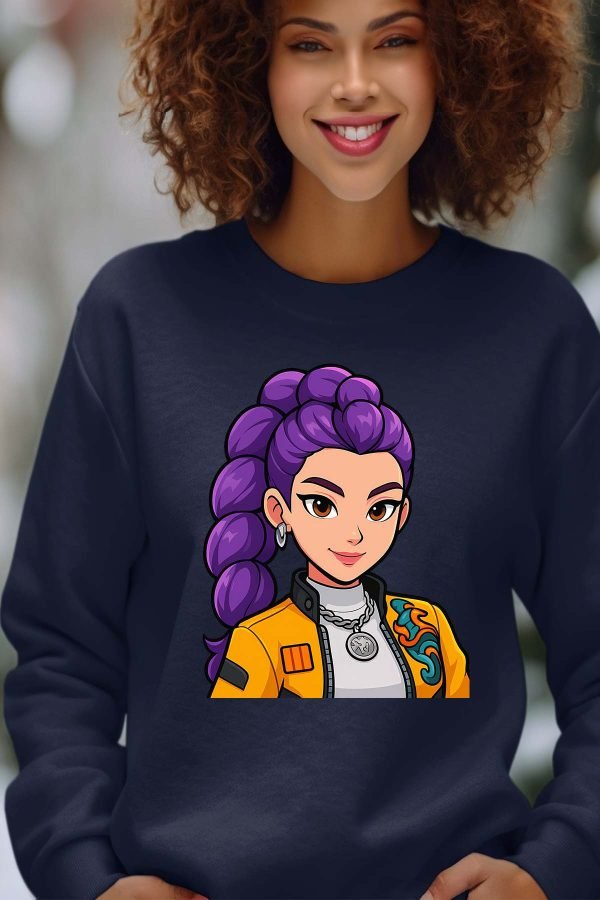 Sweat Col Rond Femme en Gros | Rumi cartoon