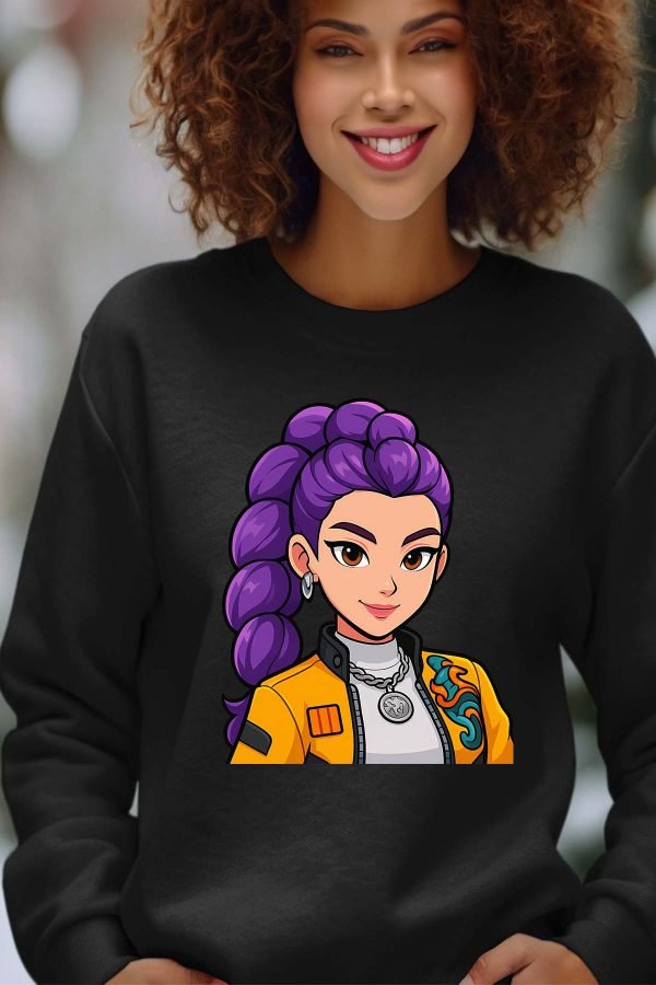 Sweat Col Rond Femme en Gros | Rumi cartoon