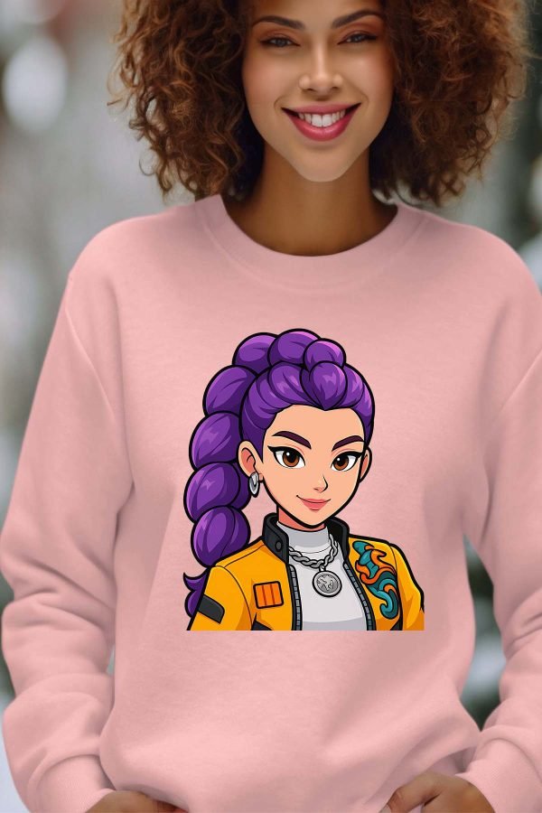 Sweat Col Rond Femme en Gros | Rumi cartoon