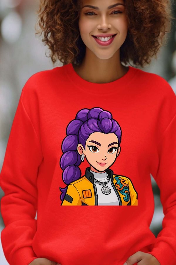 Sweat Col Rond Femme en Gros | Rumi cartoon