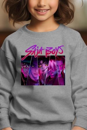 Saja Boys Triangle – Sweat Col Rond Fille – Gris