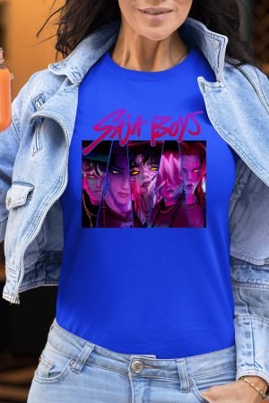 Saja Boys Triangle – Tshirt Femme – Bleu Roi