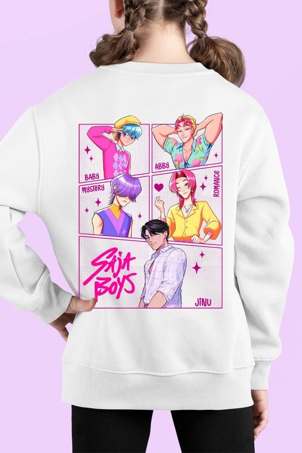 Sweat Col Rond Fille en Gros | Saja Carre Boy