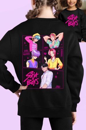 Sweat Col Rond Fille en Gros | Saja Carre Boy