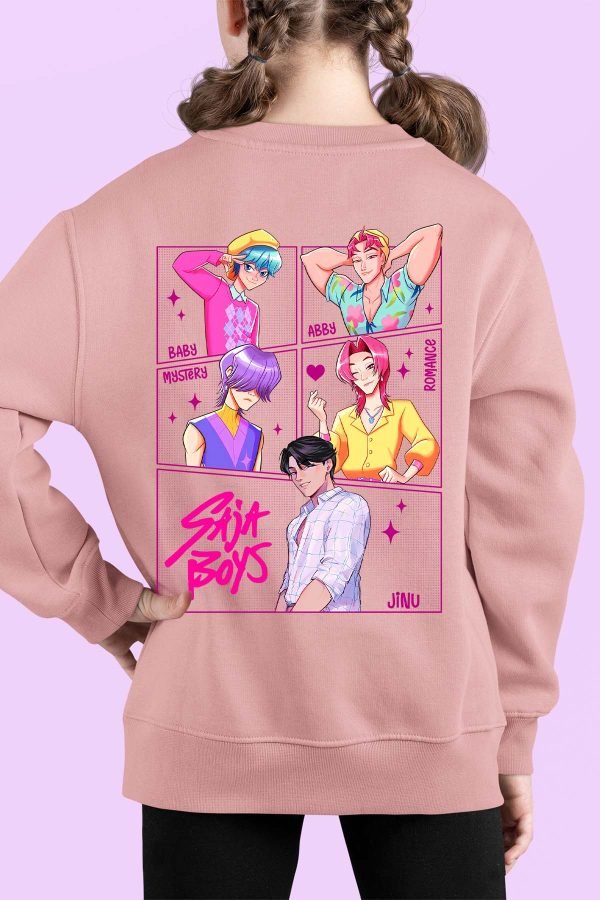 Sweat Col Rond Fille en Gros | Saja Carre Boy