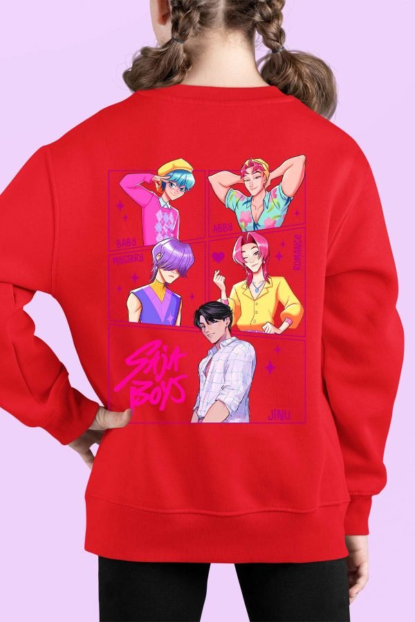 Sweat Col Rond Fille en Gros | Saja Carre Boy