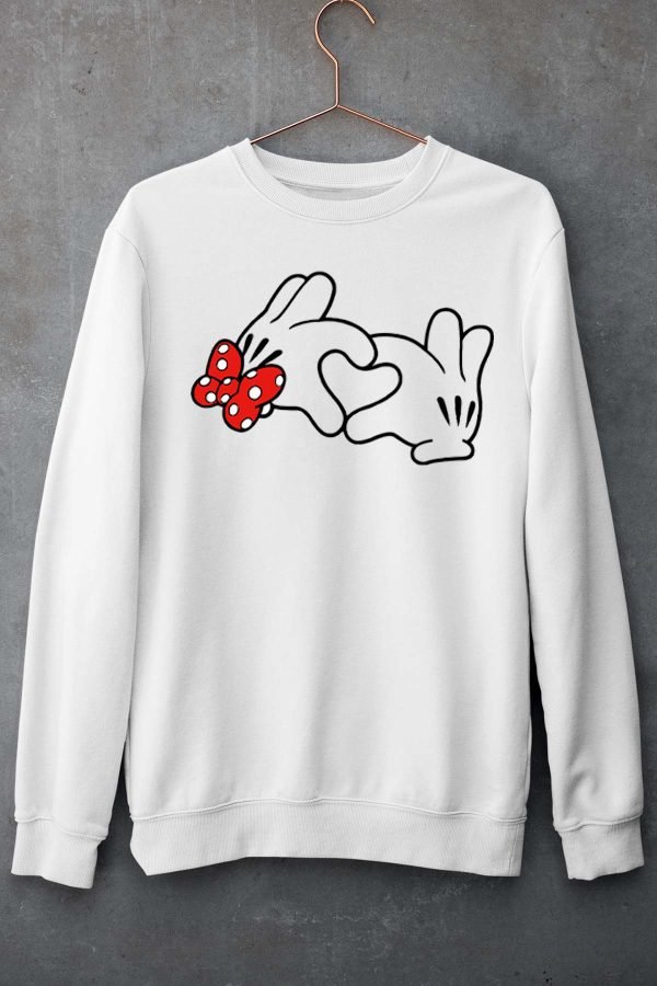 Sweat Col Rond Fille en Gros |  Main coeur mousse