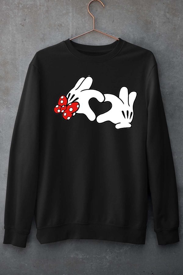 Sweat Col Rond Fille en Gros |  Main coeur mousse