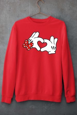 Sweat Col Rond Fille en Gros |  Main coeur mousse