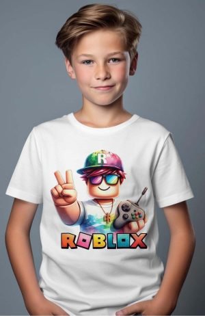 T-shirt Garçon – Rob Peace – Blanc