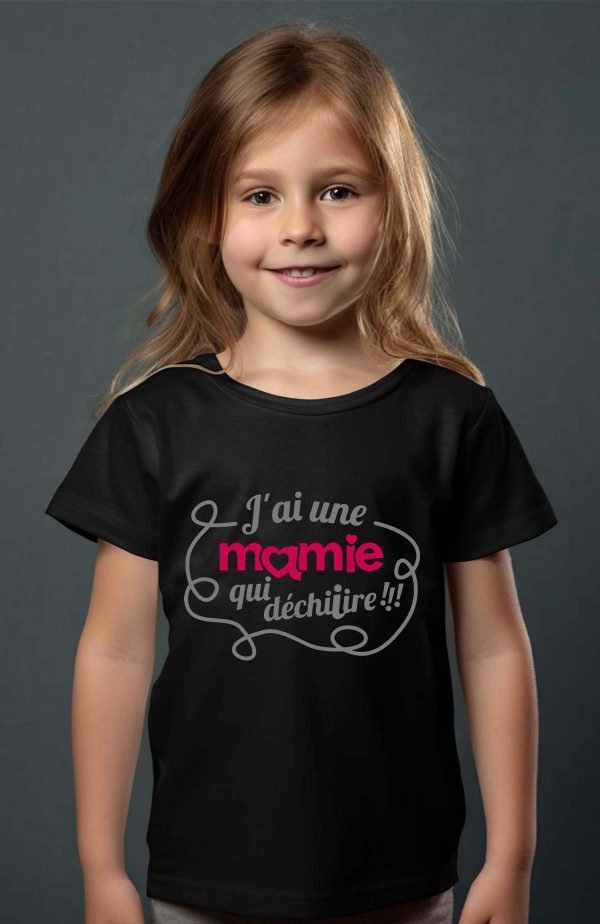 T-shirt Fille en Gros | J'ai une mamie qui déchire