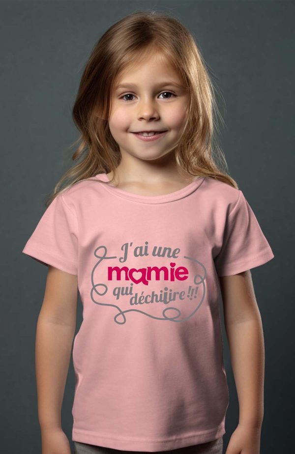 T-shirt Fille en Gros | J'ai une mamie qui déchire