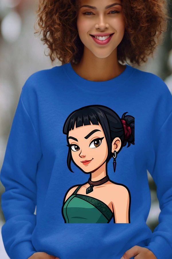 Sweat Col Rond Femme en Gros | Zoey cartoon