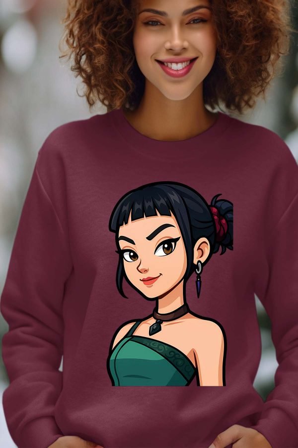 Sweat Col Rond Femme en Gros | Zoey cartoon