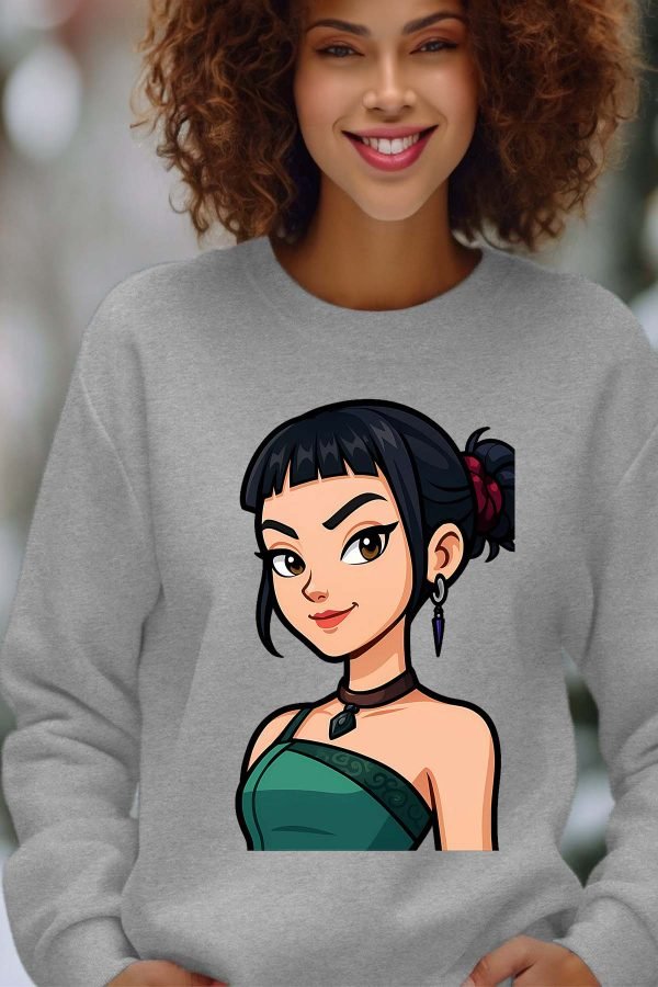 Sweat Col Rond Femme en Gros | Zoey cartoon