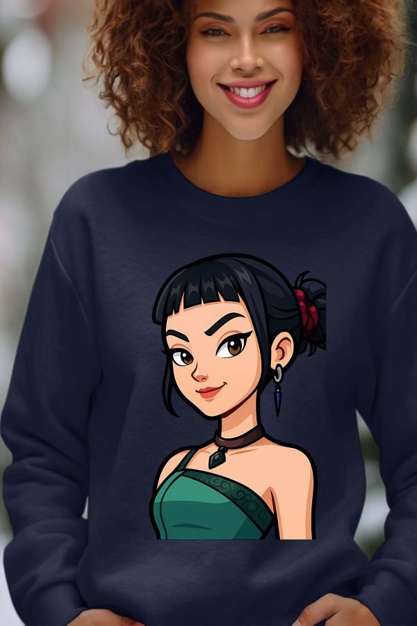 Sweat Col Rond Femme en Gros | Zoey cartoon