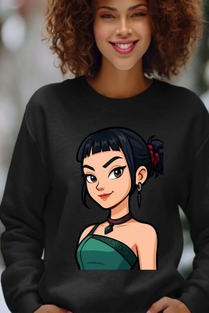 Sweat Col Rond Femme en Gros | Zoey cartoon