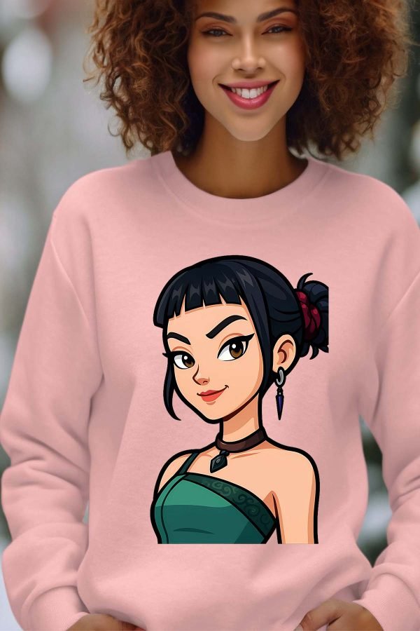 Sweat Col Rond Femme en Gros | Zoey cartoon