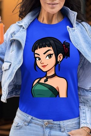 Zoey cartoon – Tshirt Femme – Bleu Roi